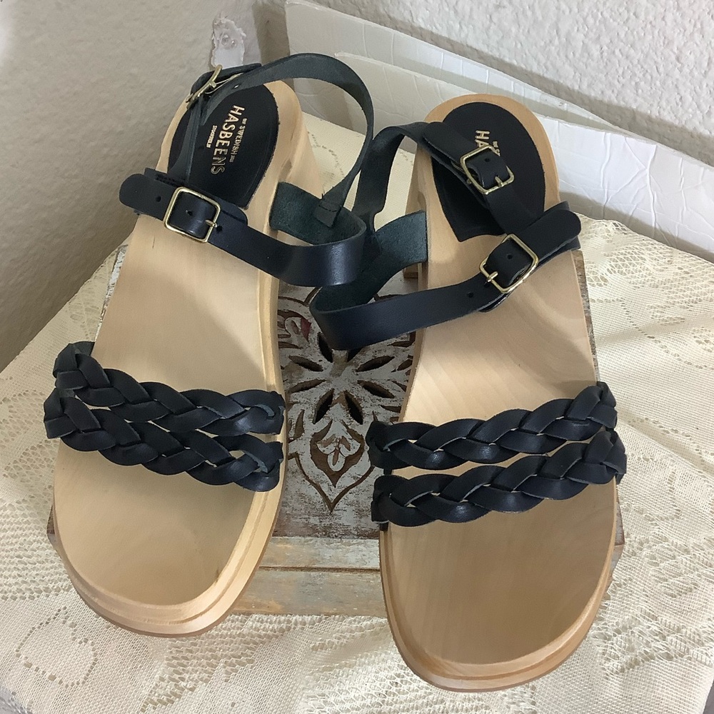NIB Swedish Hasbeens Tanja strappy sandal Sz 9 / 39 New - Picture 8 of 14